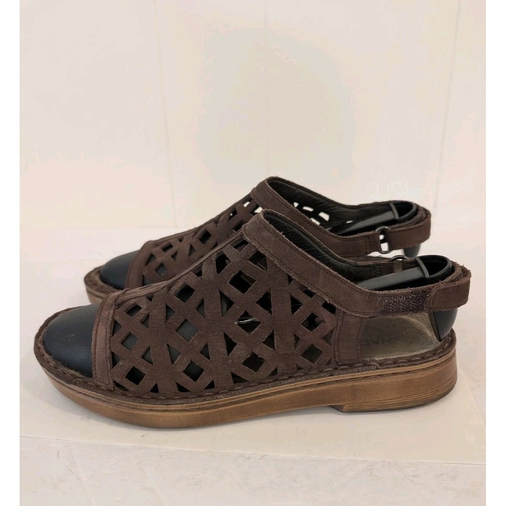 NAOT Amadora Womens Sandals Euro 36 Us 5-5.5  Brown Comfort Sling Back Leather